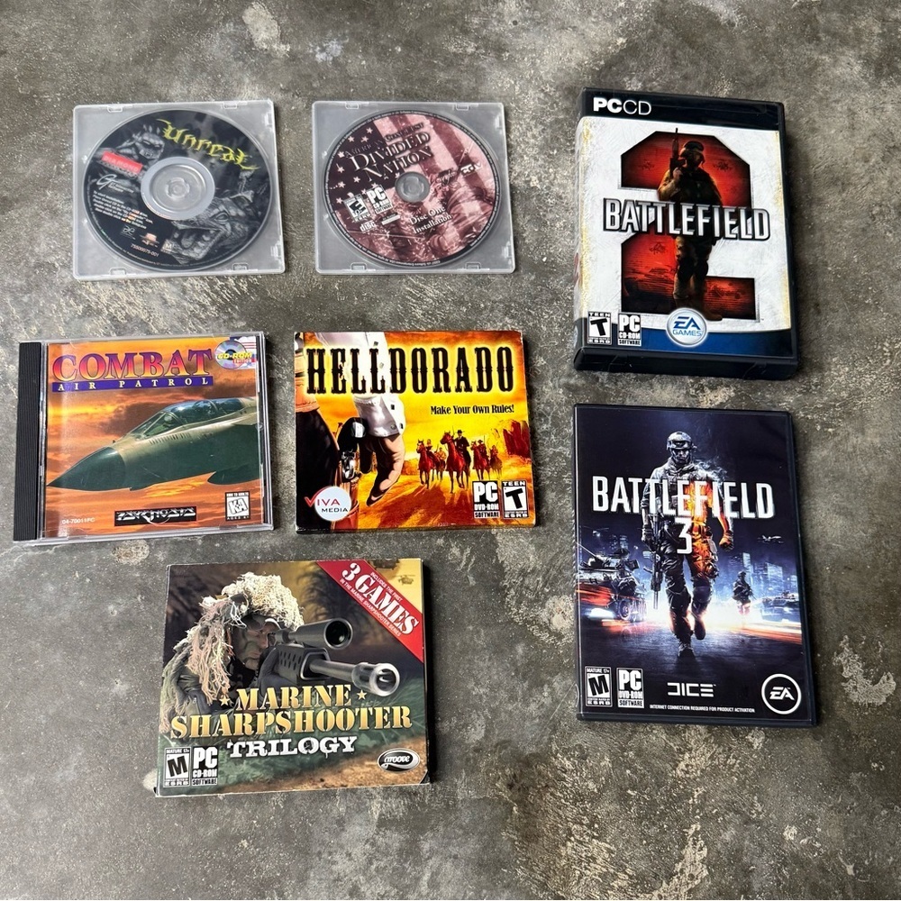 PC Game Lot 7 Battlefield Unreal HellDorado Combat Air Patrol Mixed Bundle